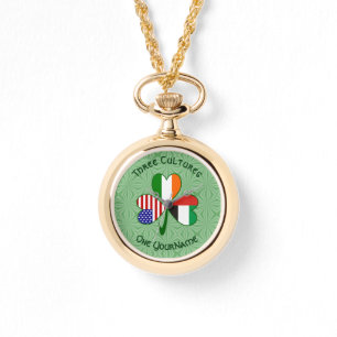 Reloj De Pulsera Bandera de trébol personalizada Emiratos Árabes Un