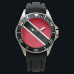 Reloj De Pulsera Bandera de Trinidad y Tobago<br><div class="desc">Este diseño presenta la bandera nacional de Trinidad y Tobago (oficialmente la República de Trinidad y Tobago), que es el país insular más al sur del Caribe. Consta de las principales islas de Trinidad y Tobago, así como de numerosas islas mucho más pequeñas. Trinidad y Tobago es particularmente conocido por...</div>