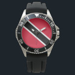 Reloj De Pulsera Bandera de Trinidad y Tobago<br><div class="desc">Este diseño presenta la bandera nacional de Trinidad y Tobago (oficialmente la República de Trinidad y Tobago), que es el país insular más al sur del Caribe. Consta de las principales islas de Trinidad y Tobago, así como de numerosas islas mucho más pequeñas. Trinidad y Tobago es particularmente conocido por...</div>