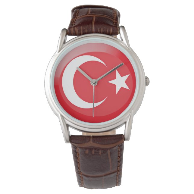 Reloj De Pulsera Bandera de Turquía (Anverso)