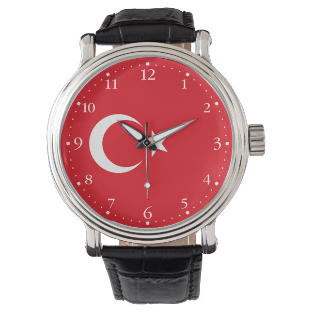 Reloj De Pulsera Bandera de Turquía (Anverso)