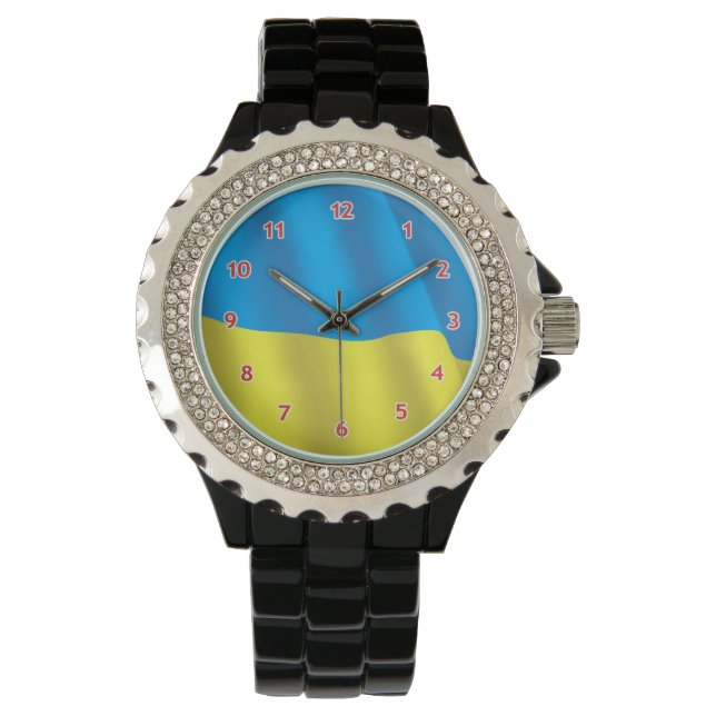 Reloj De Pulsera Bandera de Ucrania (Anverso)