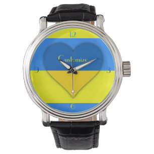 Reloj De Pulsera Bandera de Ucrania azul Thunder_Cove  