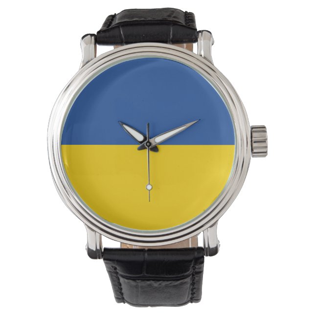 Reloj De Pulsera Bandera de Ucrania, regalo patriótico de Ucrania (Anverso)