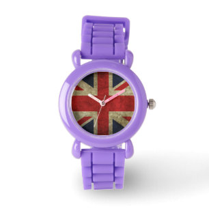 Reloj De Pulsera Bandera de Union Jack Británicos del Grunge