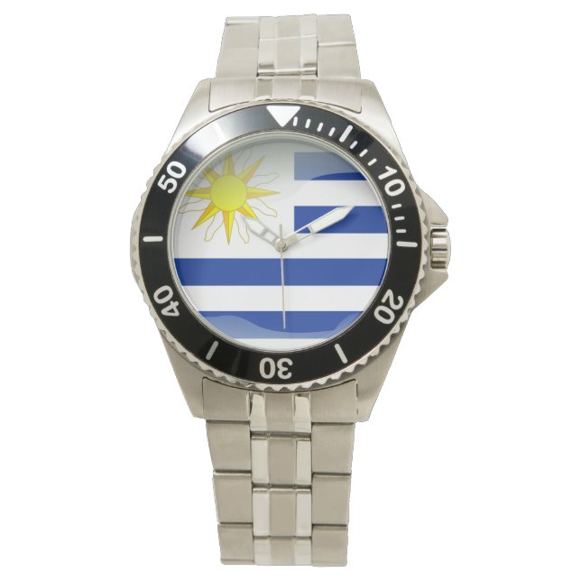 Reloj De Pulsera Bandera de Uruguay (Anverso)