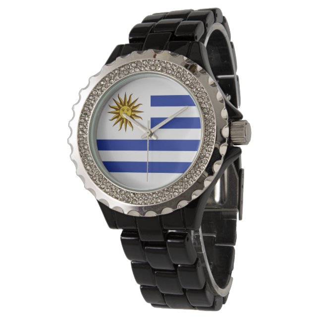 Reloj De Pulsera Bandera de Uruguay (Angular)
