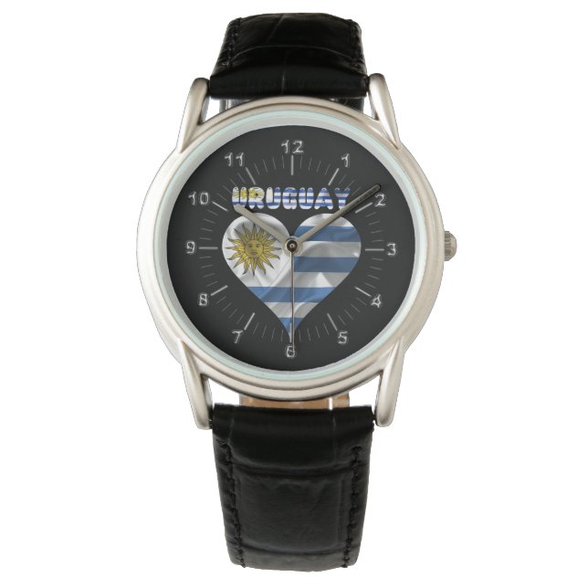 Reloj De Pulsera Bandera de Uruguay (Anverso)
