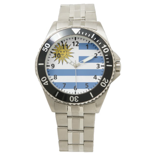 Reloj De Pulsera Bandera de Uruguay (Anverso)