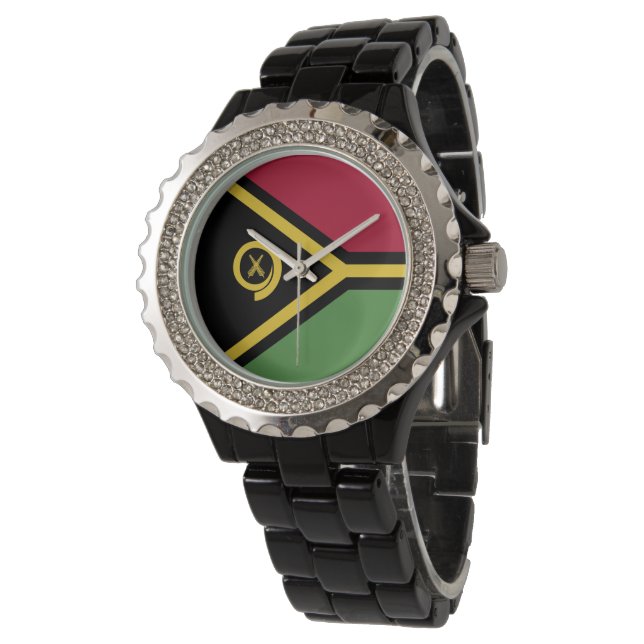 Reloj De Pulsera Bandera de Vanuatu (Angular)