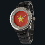 Reloj De Pulsera Bandera de Vietnam<br><div class="desc">¡Un regalo ideal para todos los patriotas de su país!</div>