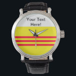 Reloj De Pulsera Bandera de Vietnam del Sur<br><div class="desc">¡Gracias por pasar por aquí! ¡Espero que te guste el aspecto de esta bandera! Siéntase libre de personalizar para satisfacer sus necesidades. ¡Que tengas un día maravilloso!</div>