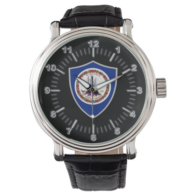 Reloj De Pulsera Bandera de Virginia (Anverso)