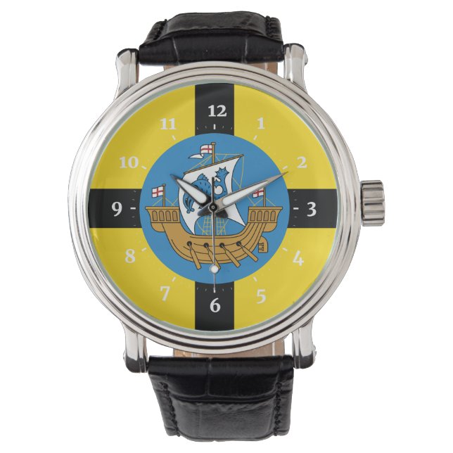 Reloj De Pulsera Bandera de Wellington City, Nueva Zelanda (Anverso)