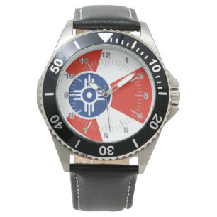 Reloj De Pulsera Bandera de Wichita (Kansas) City Watch
