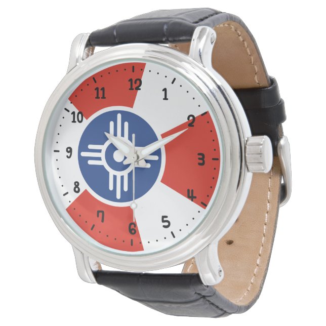 Reloj De Pulsera Bandera de Wichita, Texas (Angular)