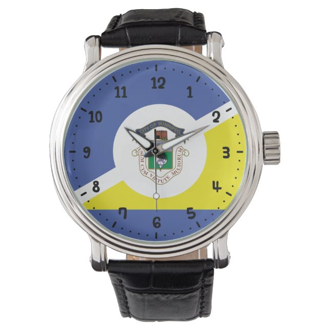 Reloj De Pulsera Bandera de Winnipeg, Manitoba Watch (Anverso)