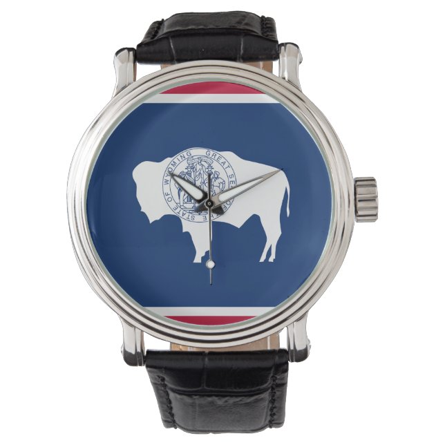 Reloj De Pulsera Bandera de Wyoming (Anverso)
