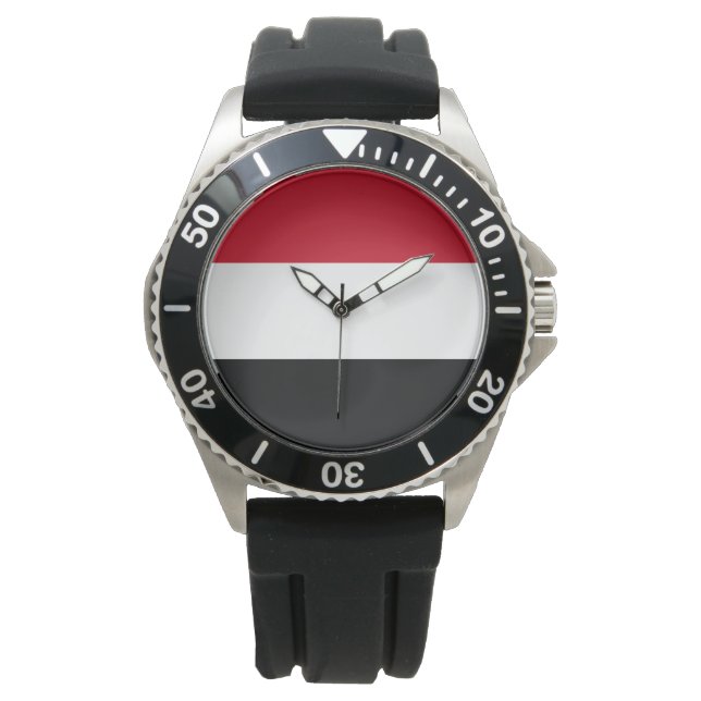 Reloj De Pulsera Bandera de Yemen (Anverso)