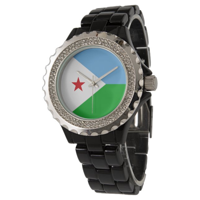 Reloj De Pulsera Bandera de Yibuti (Angular)