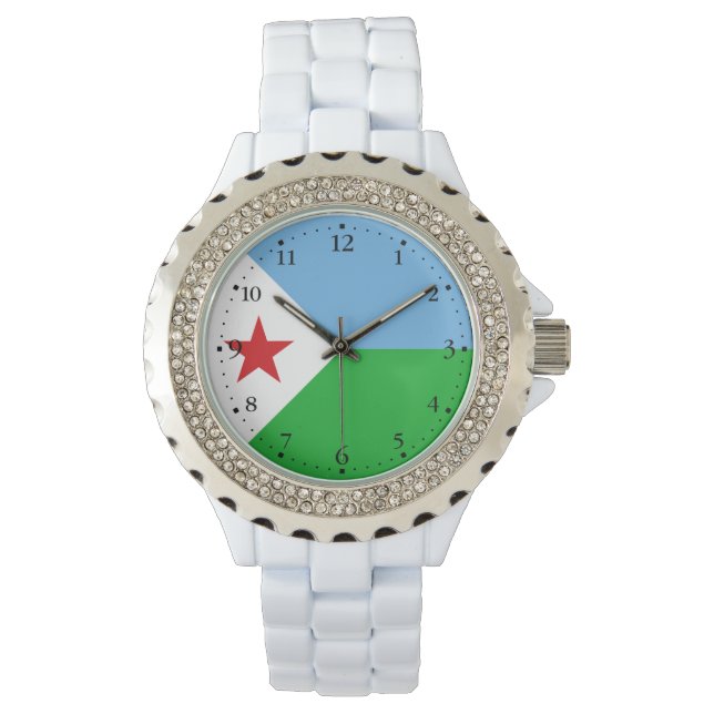 Reloj De Pulsera Bandera de Yibuti (Anverso)