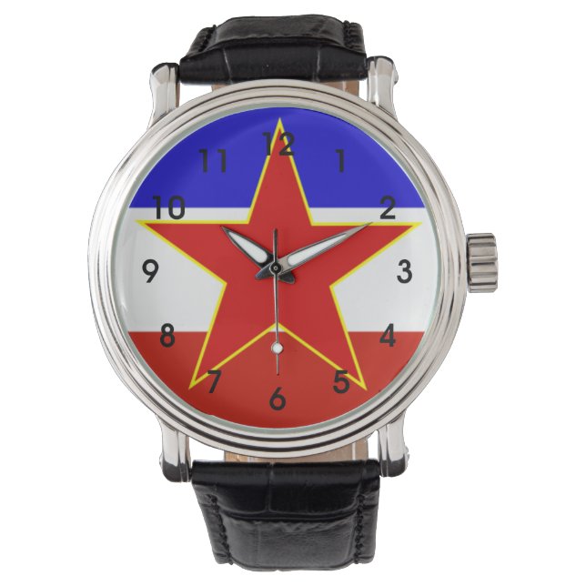 Reloj De Pulsera Bandera de Yugoslavia (Anverso)