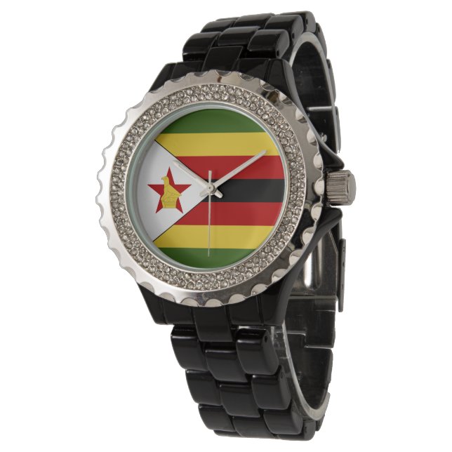 Reloj De Pulsera Bandera de Zimbabue (Angular)