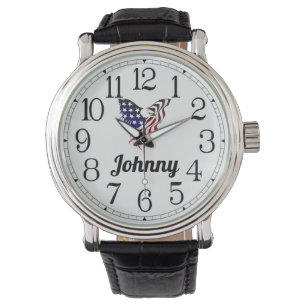 Reloj De Pulsera Bandera del águila de Johnny