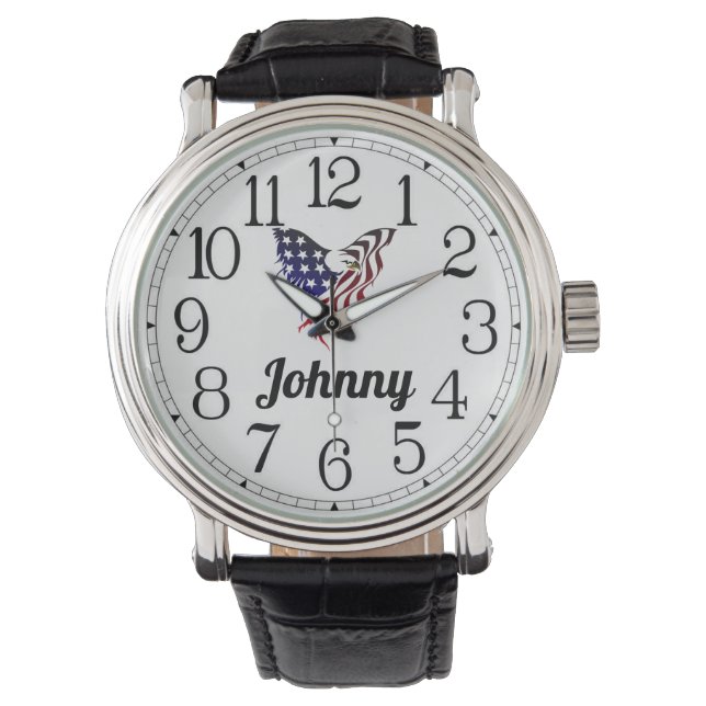 Reloj De Pulsera Bandera del águila de Johnny (Anverso)