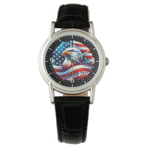 Reloj De Pulsera Bandera del águila estadounidense Trump 2024