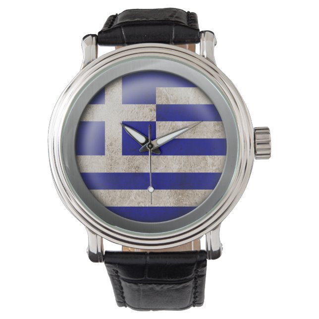 Reloj De Pulsera Bandera del Disco de Grecia (Anverso)