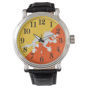 Reloj De Pulsera Bandera del dragón trueno de Bután