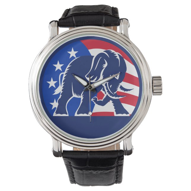 Reloj De Pulsera Bandera del elefante republicano (Anverso)