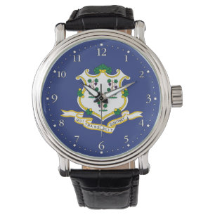 Reloj De Pulsera Bandera del estado de Connecticut
