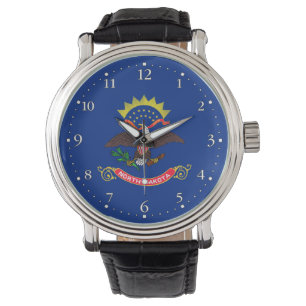 Reloj De Pulsera Bandera del Estado de Dakota del Norte
