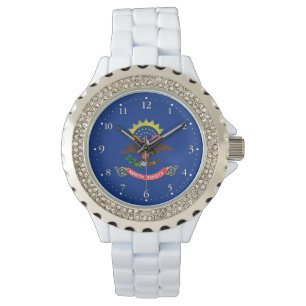 Reloj De Pulsera Bandera del estado de Dakota del Norte