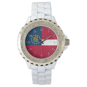 Reloj De Pulsera Bandera del estado de Georgia