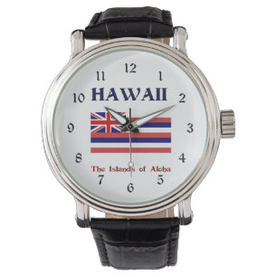 Reloj De Pulsera Bandera del estado de Hawái y lema