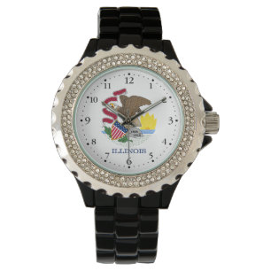 Reloj De Pulsera Bandera del estado de Illinois