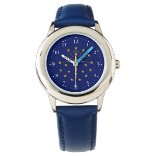 Reloj De Pulsera Bandera del Estado de Indiana