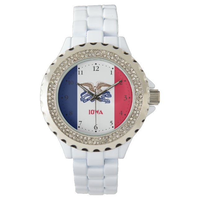 Reloj De Pulsera Bandera del estado de Iowa (Anverso)