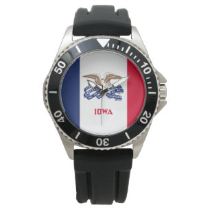 Reloj De Pulsera Bandera del Estado de Iowa