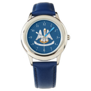 Reloj De Pulsera Bandera del estado de Louisiana