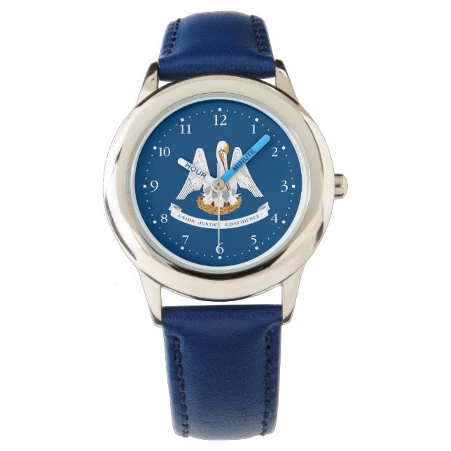 Reloj De Pulsera Bandera del estado de Luisiana (Anverso)