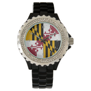 Reloj De Pulsera Bandera del Estado de Maryland
