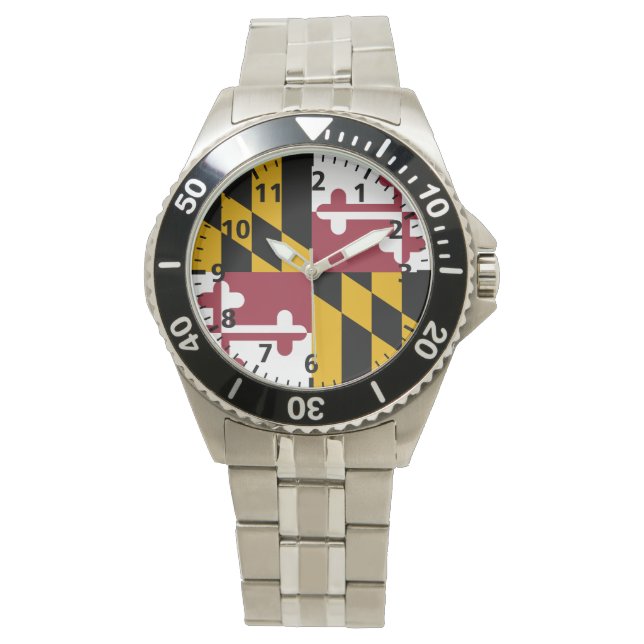 Reloj De Pulsera Bandera del Estado de Maryland (Anverso)