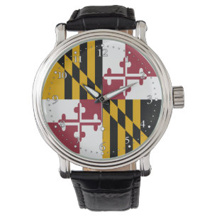 Reloj De Pulsera Bandera del estado de Maryland