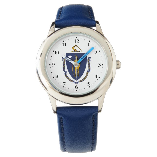 Reloj De Pulsera Bandera del estado de Massachusetts (Anverso)