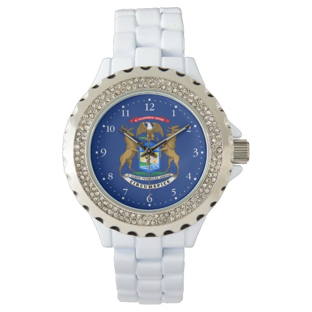 Reloj De Pulsera Bandera del estado de Michigan (Anverso)