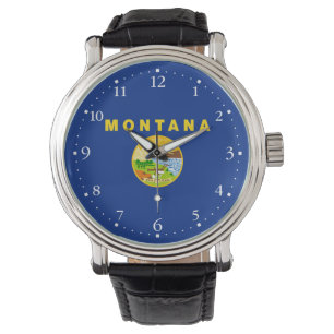 Reloj De Pulsera Bandera del estado de Montana